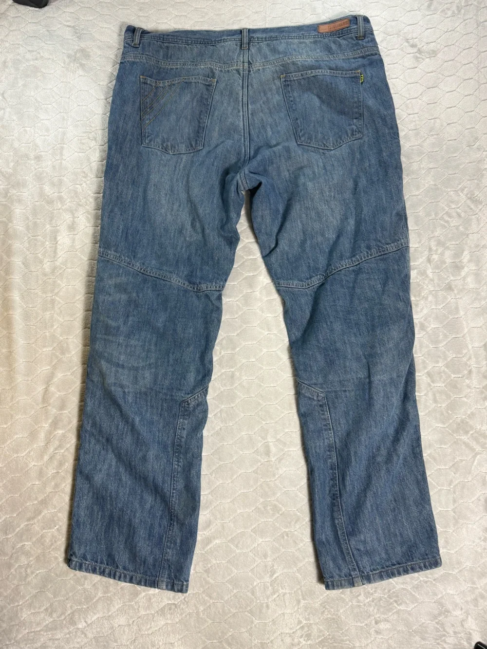 Iron Workers Motorcycle Riding Jeans 42x32 Mesh Lined Double Knee Denim